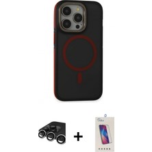 İlk El Grup Ieg™ iPhone 15 Pro Ahenk Form Serisi - Siyah Joko 5d Cam + Gümüş Raze Metal Kamera Lens