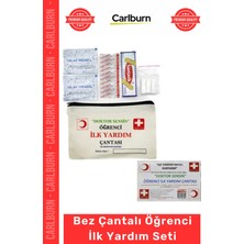 Carlburn #ilkyardım Okul Kreş Spor Kamp Gezi 19 Parça Hijyenik Dayanıklı Bez Çantalı Öğrenci Ilk Yardım Seti