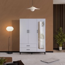 Hermobi STİLL 3 Kapılı 2 Çekmeceli Gardırop