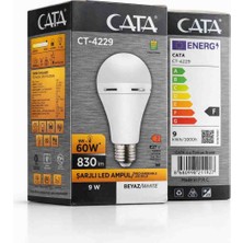 Cata CT-4229 9WATT Beyaz Işık Sarjlı LED Ampül