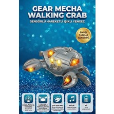 Farbu Oyuncak Işıklı, Pilli, Müzikli, Yürüyen, Engel Tanımayan Mekanik Kıskaçlı Akıllı Yengeç Oyuncak Siyah