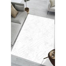 Pelura Halı Soyut Desen Baskılı Kaymaz Yıkanabilir Salon Oturma Odası Mutfak Hol Antre Halısı Yolluk