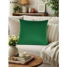 Emir-Ay@hometeks 4ADET Kırlent Kılıfı , Yastık Kılıfı ( Leke Tutmayan Silinebilir Kadife )