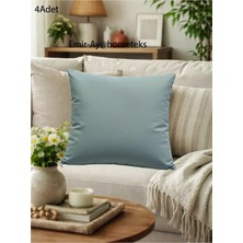 Emir-Ay@hometeks 4ADET Kırlent Kılıfı , Yastık Kılıfı ( Leke Tutmayan Silinebilir Kadife )