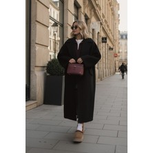 Sacrosa Kışlık Detaylı Kadın Kaşmir Kaban