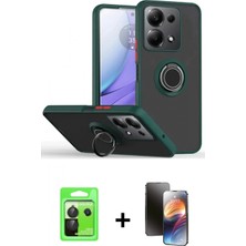 İlk El Grup Ieg™ Redmi Note 13 Pro 5g Kılıf Yörünge Çizgi - Siyah 3D Antistatik Mat Seramik Nano Ekran Koruyucu + Siyah Raze Metal Kamera Lens