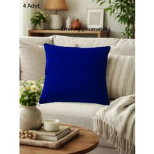 Emir-Ay@hometeks 4ADET Kırlent Kılıfı , Yastık Kılıfı ( Leke Tutmayan Silinebilir Kadife )