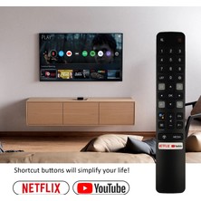 Ata Elektronik ( Ses Komut Yok ) Tcl 55C635 RC902V Fmr1 RC902V Fmr2 RC902V Fmr4 75C725 50P725G 55C728 Uyumlu Smart Kumandası
