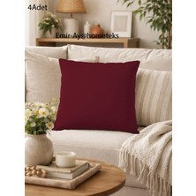 Emir-Ay@hometeks 4ADET Kırlent Kılıfı , Yastık Kılıfı ( Leke Tutmayan Silinebilir Kadife )