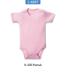 Royaleks Pembe Yarım Kol Body Zıbın 2-7 Yaş Çocuklar Için (1 Adet) Alttan Çıtçıtlı Özel Gereksinimli