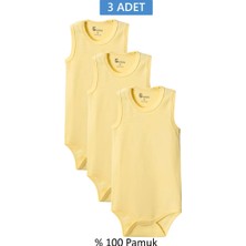 Royaleks Sarı Askılı Body Zıbın 7-12 Yaş Çocuklar Için (3 Adet) Alttan Çıtçıtlı Özel Gereksinimli