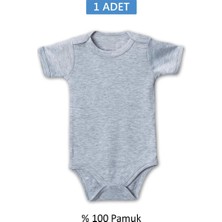 Royaleks Gri Yarım Kol Body Zıbın 7-12 Yaş Çocuklar Için (1 Adet) Alttan Çıtçıtlı Özel Gereksinimli