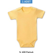 Royaleks Sarı Yarım Kol Body Zıbın 2-7 Yaş Çocuklar Için (1 Adet) Alttan Çıtçıtlı Özel Gereksinimli