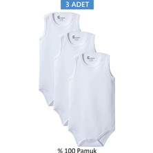 Royaleks Beyaz Askılı Body Zıbın 2-7 Yaş Çocuklar Için (3 Adet) Alttan Çıtçıtlı Özel Gereksinimli