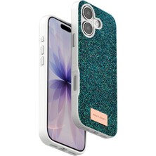 Onegif Apple iPhone 17 Bright Simli Kapak - Koyu Yeşil