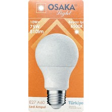 Avarson (1 Adet) Osaka 10W (75W) Beyaz Işık (6500K) E27 Duylu (Kalın Duy) LED Ampul
