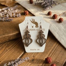 Koçak Takı Ahşap Küpe Modern Özgün Minimalist Takı Model No 285