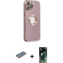 İlk El Grup Ieg™ iPhone 13 Pro Iz Form Serisi - Şeffaf 360 Full Body Arka Koruyucu + Sarı Renkli Kamera Lens Koruma Cam