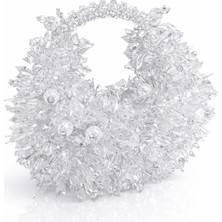 Pazarcan Stracci Fiordilatte El Yapımı Kristal Abiye Çanta