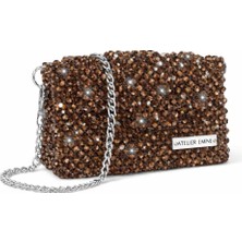 Pazarcan Panna Savana Kristal El Yapımı Clutch Çanta