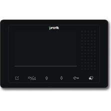 Pratik Kart Pratik 2K-400S 4.3' Dijital Renkli Tft Ekran ve Dokunmatik Butonlu Daire Içi Monitör (Siyah)