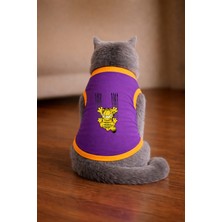 Petite Pati Mor Garf1 Cat Baskili Kedi Tshirt Kedi Kiyafeti (%100 Pamuk Penye)