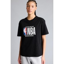 DeFacto %100 Pamuk NBA Wordmark Relax Fit Kısa Kollu Tişört G0717AX26SP
