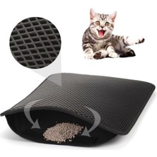 Mcg® Kedi Tuvalet Önü Kum Toplayıcı Temizleyici Elekli Gri Paspas