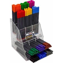 Ceo Fineliner Keçe Uç Kalem 0,4 Mm Standı Silikon Tutacaklı Karışık Renk (180 Li Paket) Fls004