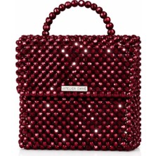 Pazarcan Bianca Passion Abiye Çanta - El Yapımı Kristal Detaylı