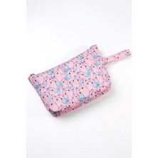 Pazarcan Su Geçirmez Pembe Makyaj Çok Amaçlı El Çantası