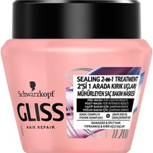 Gliss 300 ml Split Hair Miracle Maske İyonik Kompleks ve Üzüm Çekirdeği Yağı Özleriyle Onarıcı
