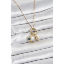 Clariss Ashwork 316L Çelik Gold Renk Gece Gündüz Tema Charmlı Kadın Kolye 587455