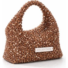 Pazarcan Budino Cacao Abiye Çanta - El Yapımı