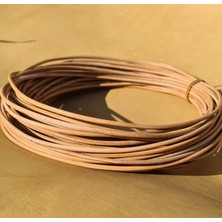 Nemma Deri 3mm Yuvarlak Gerçek Kösele Deri Ip-Sırım(10 Metre)