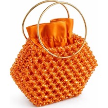 Pazarcan Brio Mandarin El Yapımı Kristal Abiye Çanta