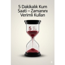 Pazarcan 5 Dakika Kırmızı Kum Saati - Dekoratif Masa Zamanlayıcı