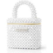 Pazarcan El Yapımı Kristal Top-Handle Abiye Çanta - Sorbetto Alba