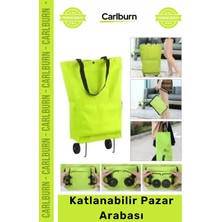 Carlburn Özel Üretim Pratik Kompakt Katla Götür Doldur Getir Alışveriş Piknik Kamp Katlanabilir Pazar Arabası