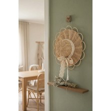 AkanArt Studio Hasır Rattan Dekoratif Şapka – Doğal El Örgüsü Duvar Süsü