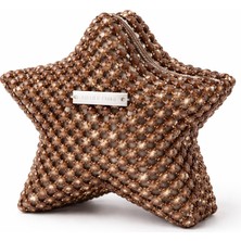 Pazarcan Mielo Castagna El Yapımı Kristal Mini Clutch Çanta