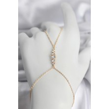 Clariss Ashwork Pirinç Gold Renk Zirkon Taşlı Kadın Şahmeran 587455