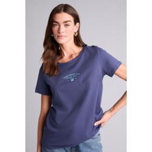 Defacto Kadın T-Shirt H1384AX/IN231 Indıgo