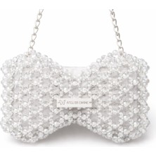 Pazarcan Fresco Opale Abiye Çanta - Kristal Detaylı Zarif Tasarım