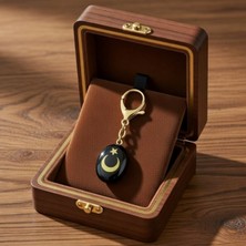 Pazarcan Blackcraft Ay Yıldız Oltu Taşı Anahtarlık - Özgün Tasarım