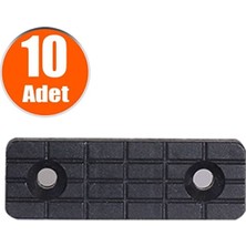 S-Online Plastik Takoz Ayak Baza Papucu Siyah Denge Çubuğu Takozu 5 cm (10 Adet)