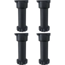 S-Online 4 Adet Ayarlanabilir Dolap Mobilya Mutfak Tezgah Yükseltici Ayağı 15 cm Siyah Denge Ayakları