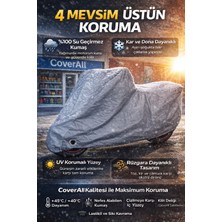Coverall Bajaj Pulsar Ns 200 Abs Uyumlu Motosiklet Brandası,(Gri) Kilit Seçenekli