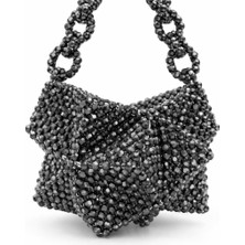 Pazarcan El Yapımı Ricotta Smok Kristal Abiye Çanta