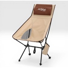 Argeus Katlanabilir Kamp Sandalyesi - Bardaklıklı - Aero - Kahve/kum